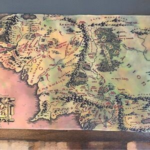 Lord of the Rings Middle Earth Map Mouse Pad. Approx 24x12. 
#lordoftherings